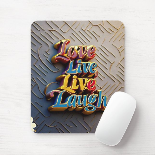"Colourful Positive Energy Designs" Mouse Mat (With Mouse)