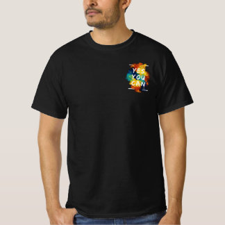 Colourful Positive Message Yes You Can! T-Shirt