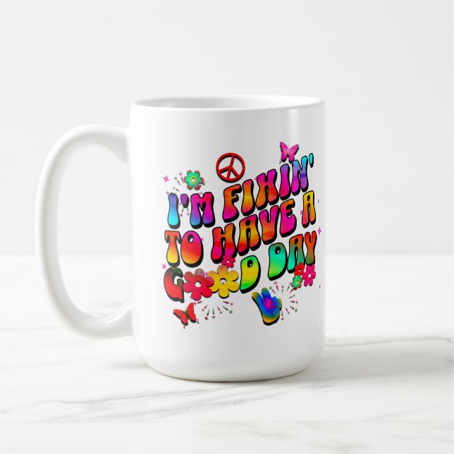 Colourful Positive Vibes Motivational for Her Coffee Mug (Left)