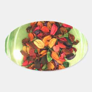 Colourful Potpourri: A Scent-sational Display Oval Sticker