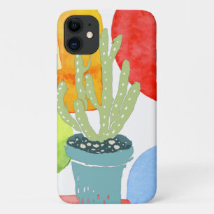 Colourful potted cactus iPhone 11 case