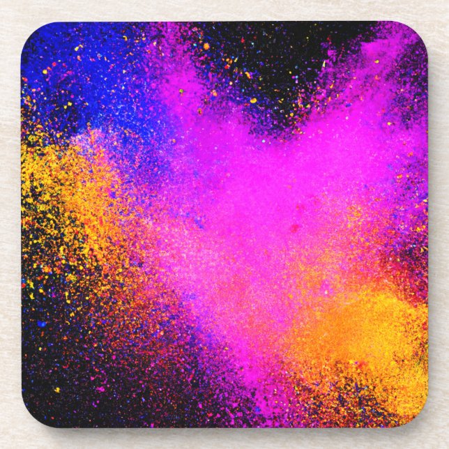 Colourful Powder Eruption Coaster (Front)