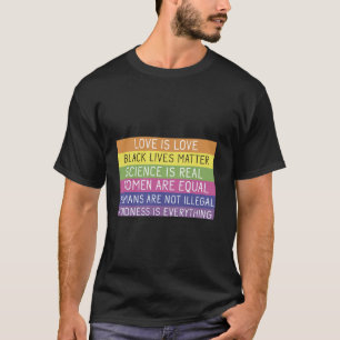Colourful Powerful Messages Equality and Kindness  T-Shirt