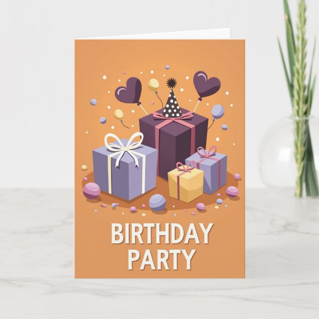 Colourful Present Birthday Card (Front)