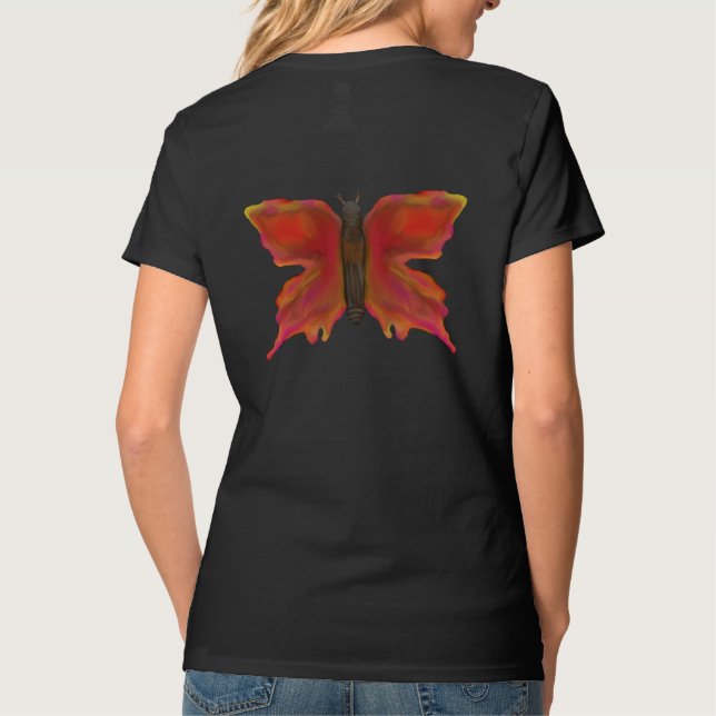 Colourful Pretty Butterfly T-Shirt (Back)