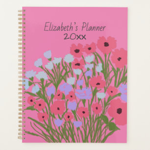 Colourful Pretty Floral Charm + Custom Name Planner