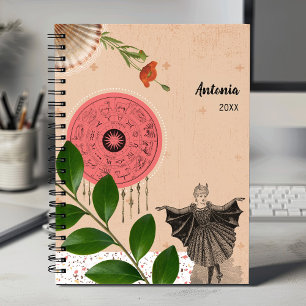 Colourful Pretty Floral Vintage Collage Monthly Planner