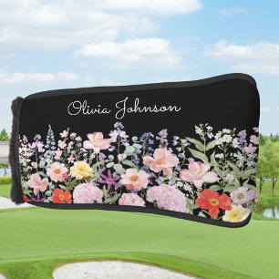 Colourful Pretty Flowers Floral Garden Personalise Golf Head Cover