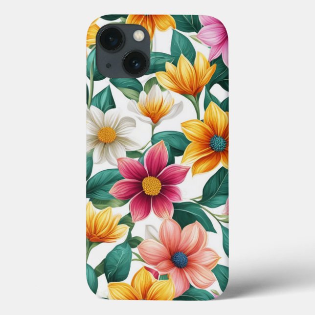 Colourful Pretty Flowers Spring Floral Wildflowers Case-Mate iPhone Case (Back)