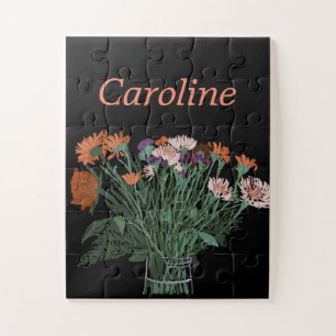 Colourful Pretty Spring Flower Bouquet For Her Jigsaw Puzzle
