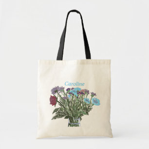 Colourful Pretty Spring Flower Bouquet For Her Tote Bag