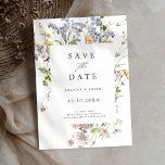 Colourful Pretty Spring Wildflower Meadow Garden  Save The Date<br><div class="desc">Capture the beauty of nature on your special day with our exquisite wildflower watercolor save the date. Elegant, unique, and blooming with love. Use the text fields to personalise your design with your own wording and details. If you want to change the font style, colour or text placement, simply click...</div>