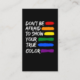 Colourful Pride LGBTQ Gay Lesbian Queer Business Card