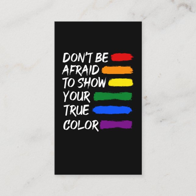 Colourful Pride LGBTQ Gay Lesbian Queer Business Card (Front)