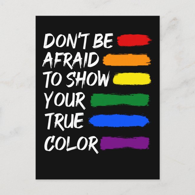 Colourful Pride LGBTQ Gay Lesbian Queer Postcard (Front)