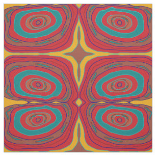 Colourful Primitive Inspired Circles>Cotton Fabric