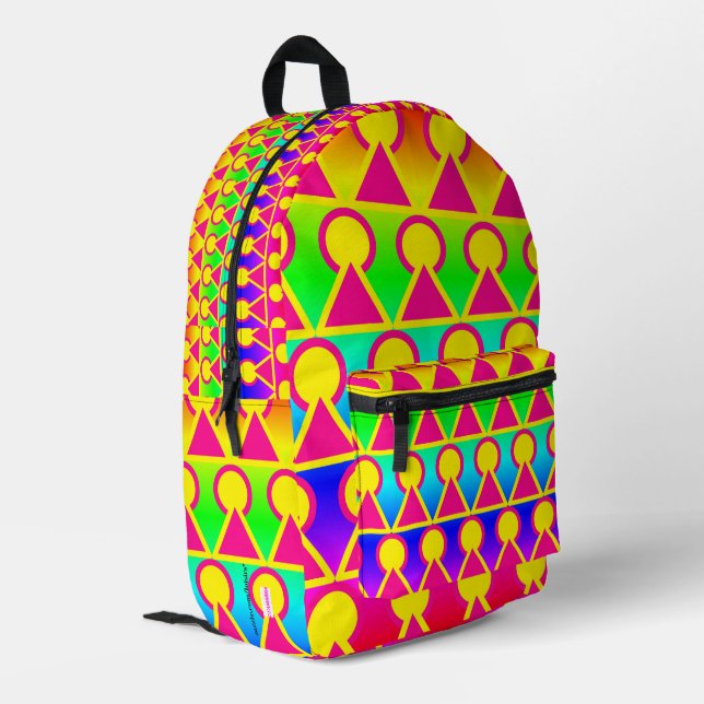 Colourful Printed Backpack (Back Corner Left)