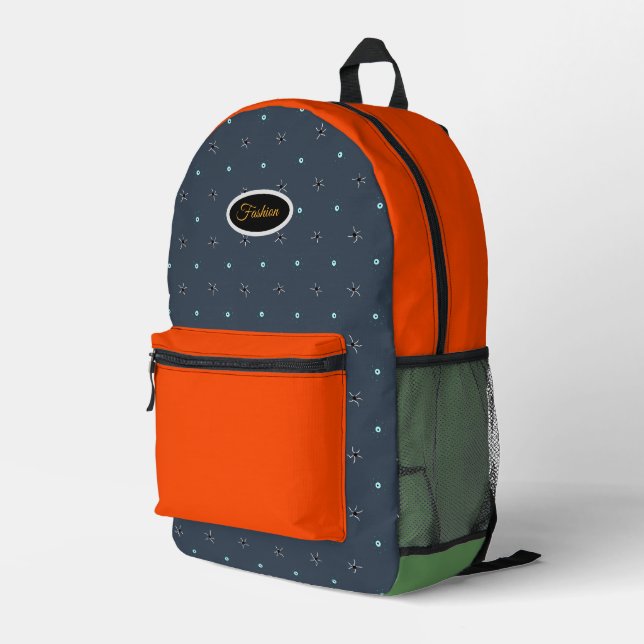 Colourful Printed Backpack (Back Corner Right)