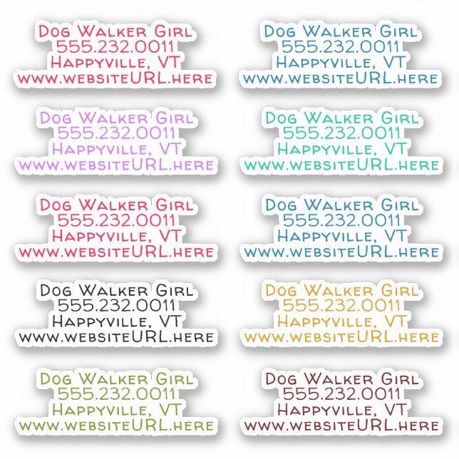 Colourful Printed Clear Business Advertising (Front)