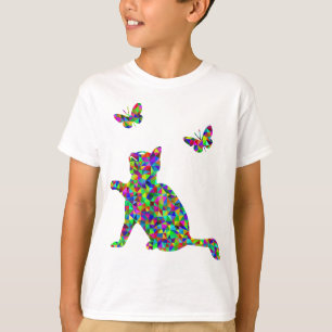 Colourful Prismatic Kitten T-Shirt