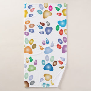 Colourful prismatic rainbow animal bath towel