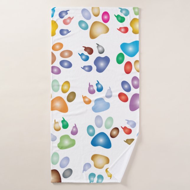 Colourful prismatic rainbow animal bath towel (Bath Towel)