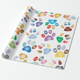 Colourful prismatic rainbow animal wrapping paper