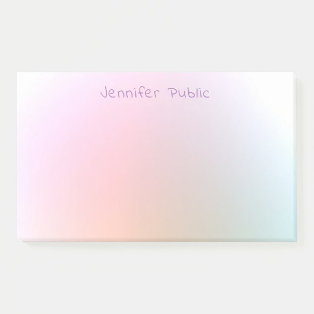 Colourful Professional Template Modern Elegant Post-it Notes (Front)