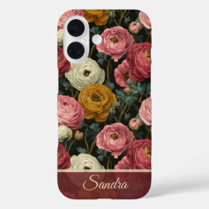 Colourful Promotion Gift Ranunculus Flower Name iPhone 16 Case