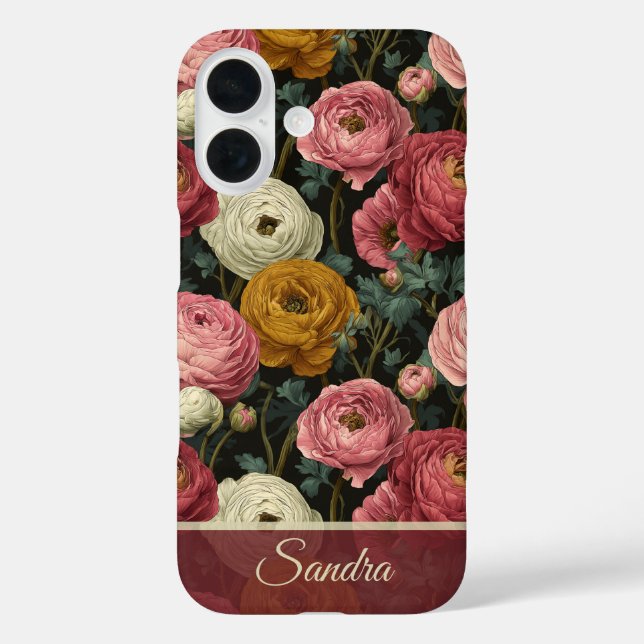 Colourful Promotion Gift Ranunculus Flower Name Case-Mate iPhone Case (Back)