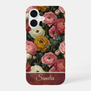 Colourful Promotion Gift Ranunculus Flower Name iPhone 16 Case