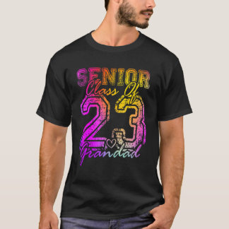 Colourful Proud Grandad Cute Heart Graduate Senior T-Shirt