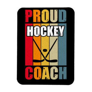 Colourful Proud Hockey Coach Magnet