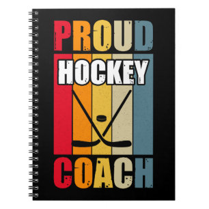 Colourful Proud Hockey Coach Notebook