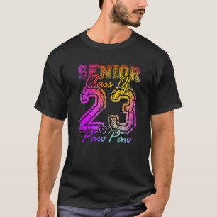 Colourful Proud PawPaw Cute Heart Graduate Senior T-Shirt