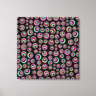 Colourful Psych Spots + your background & idea Canvas Print