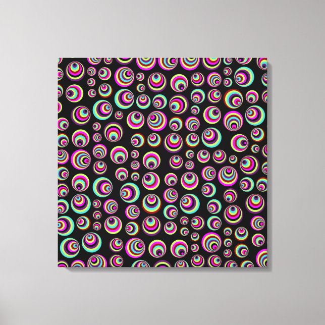 Colourful Psych Spots + your background & idea Canvas Print (Front)