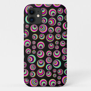 Colourful Psych Spots + your background & idea iPhone 11 Case