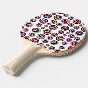 Colourful Psych Spots + your background & idea Ping Pong Paddle