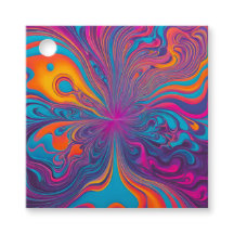 Colourful Psychedelia Airbrush Art Gift Tags