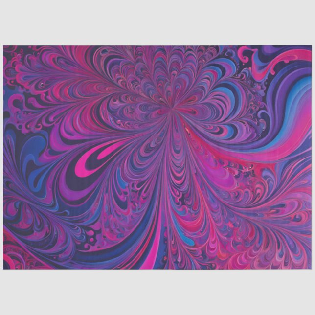 Colourful Psychedelia Airbrush Art Tissue Paper (Front)
