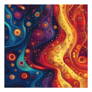 Colourful Psychedelic Abstract Art Photo Print