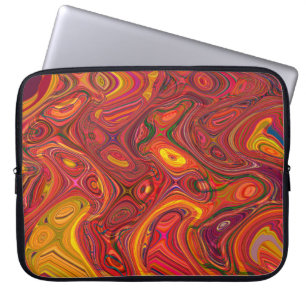 Colourful psychedelic background made of interweav laptop sleeve
