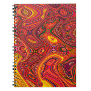 Colourful psychedelic background made of interweav notebook