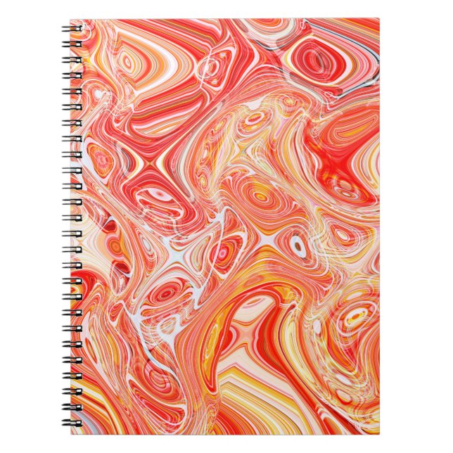 Colourful psychedelic background made of interweav notebook (Front)