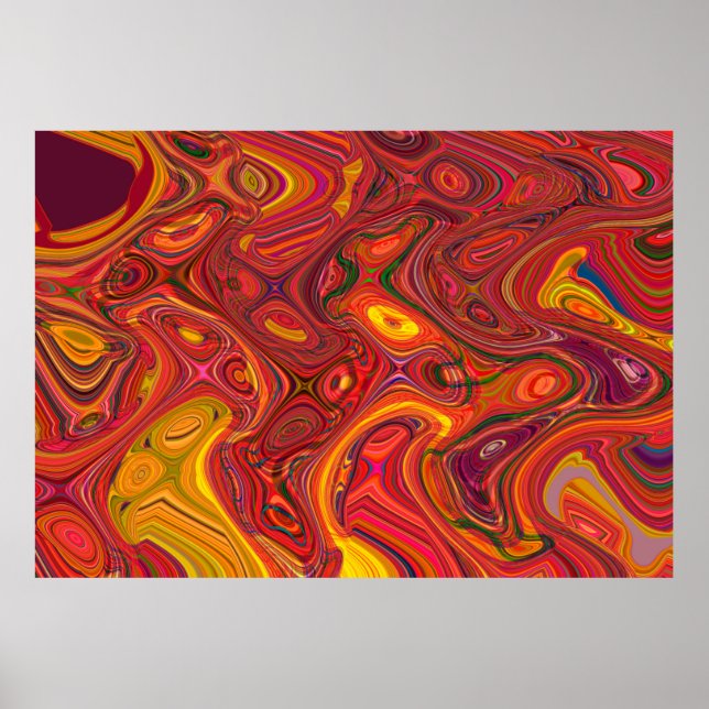 Colourful psychedelic background made of interweav poster (Front)