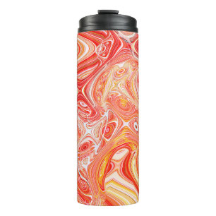 Colourful psychedelic background made of interweav thermal tumbler
