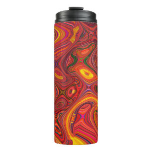 Colourful psychedelic background made of interweav thermal tumbler