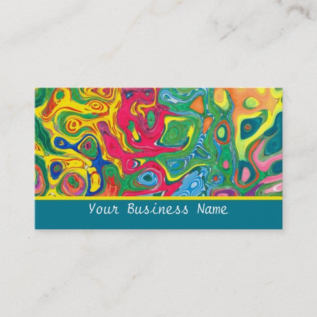 Colourful Psychedelic  Business Card (Front)