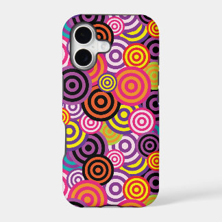 colourful psychedelic circles phone case